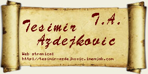 Tešimir Azdejković vizit kartica